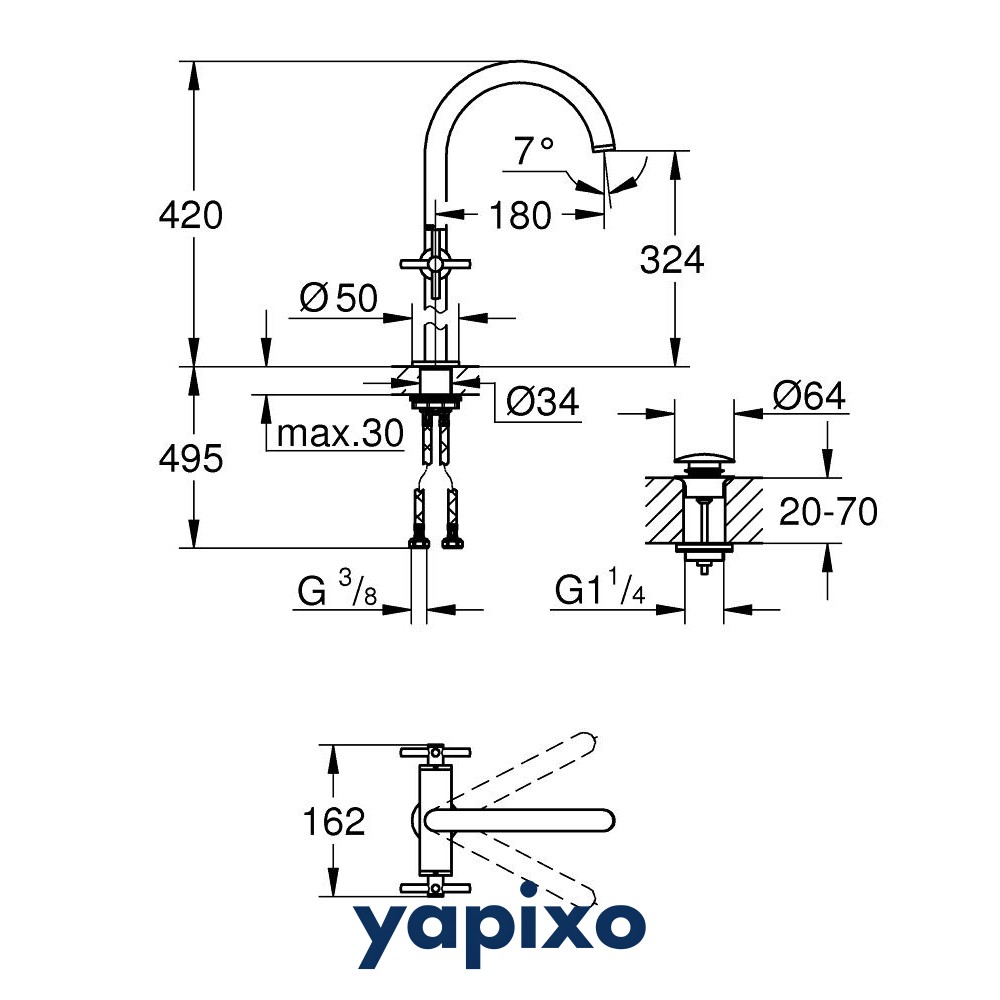 Atrio New 2hdl vessel basin smth b XL
