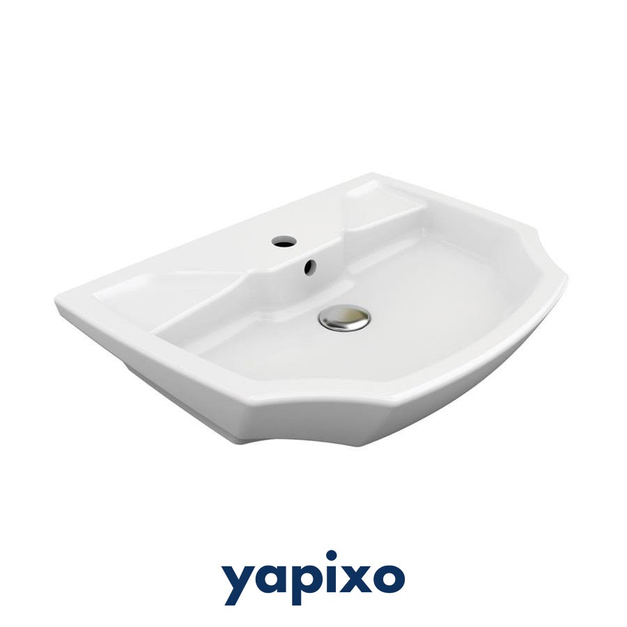 NICOLE - DİKDÖRTGEN GÖVDE ÜSTÜ LAVABO 60 cm TEK DELİKLİ