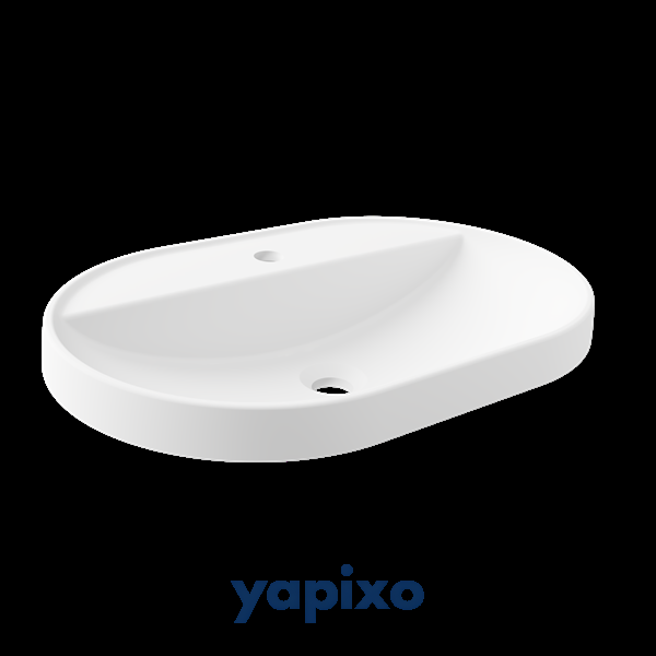 SOLID – OBLONG Gövde Üstü Gömme Lavabo 60 cm Tek Delikli